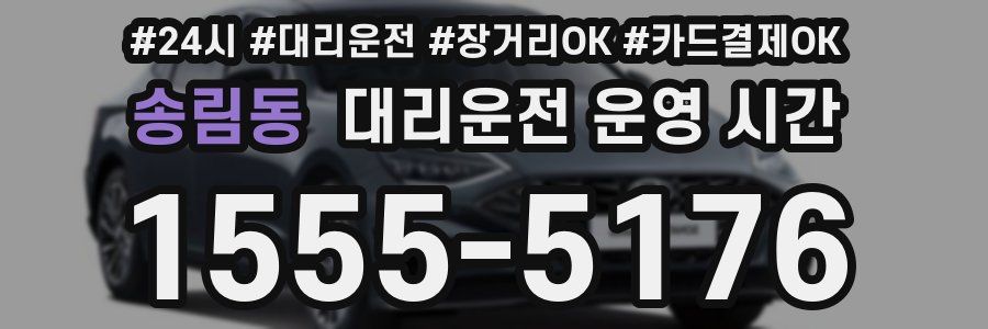 송림동 대리운전 운영 시간