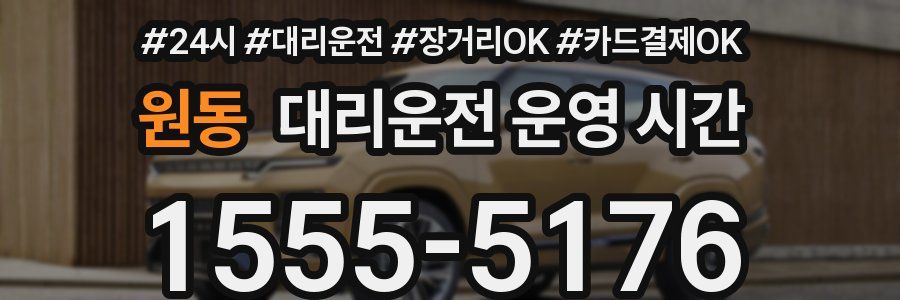 원동 대리운전 운영 시간