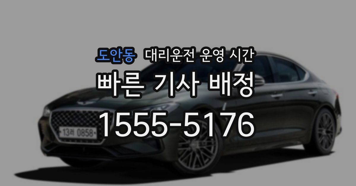 도안동 대리운전 운영 시간