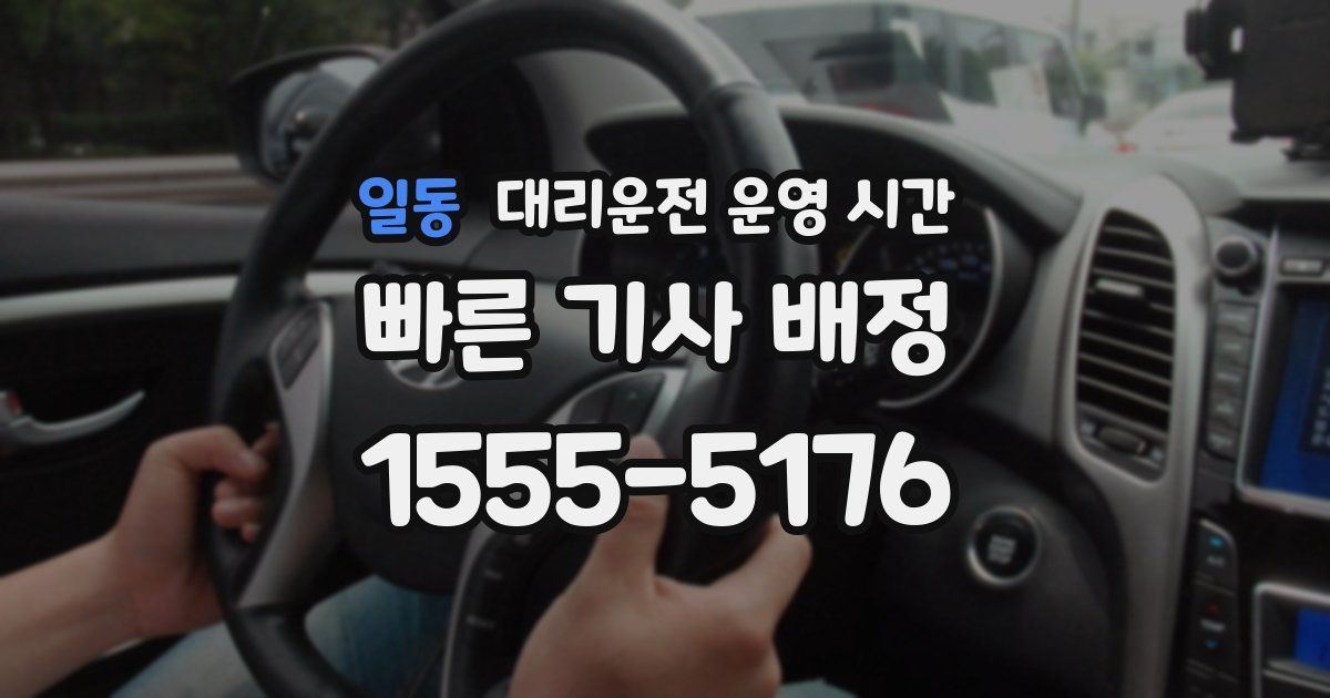 일동 대리운전 운영 시간