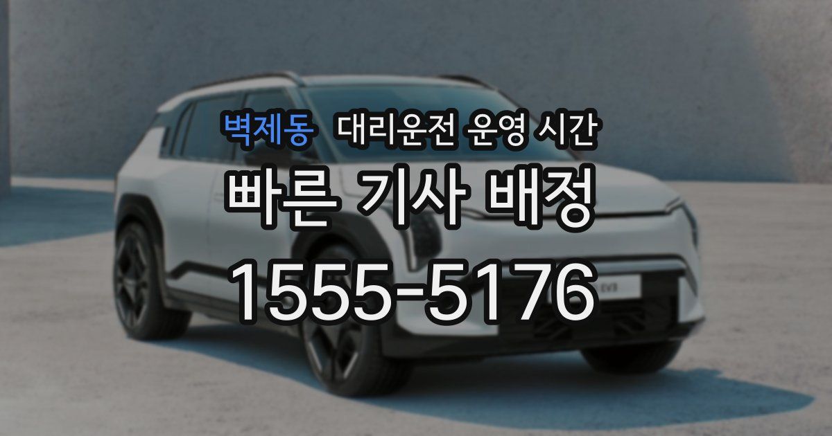 벽제동 대리운전 운영 시간