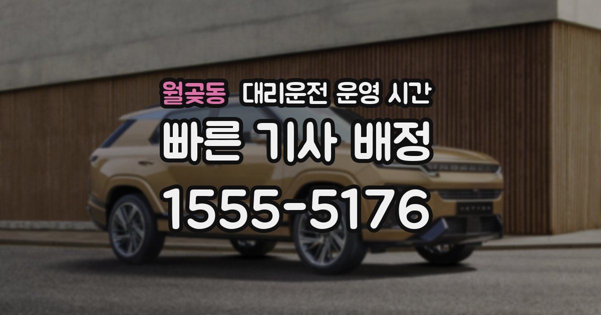월곶동 대리운전 운영 시간