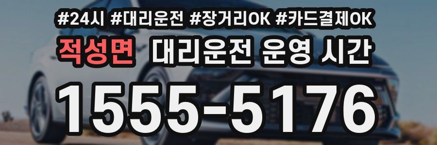 적성면 대리운전 운영 시간