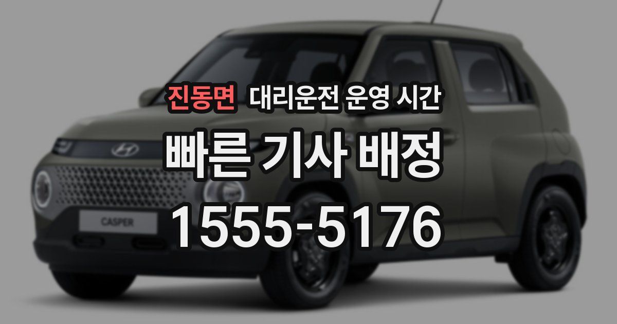 진동면 대리운전 운영 시간