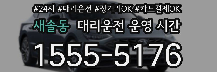 새솔동 대리운전 운영 시간