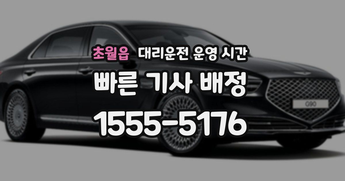 초월읍 대리운전 운영 시간
