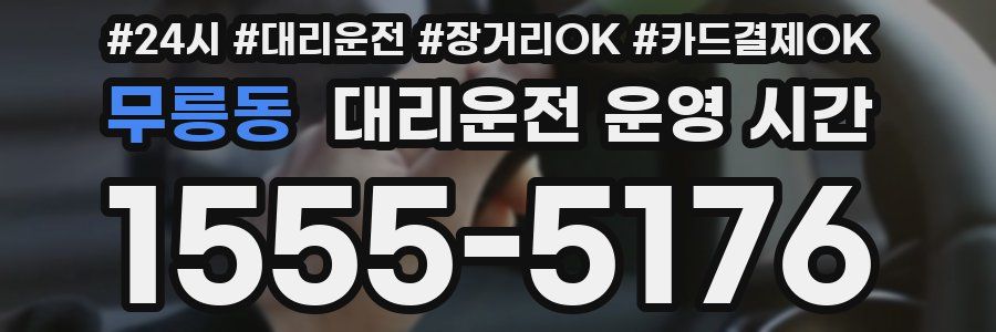 무릉동 대리운전 운영 시간