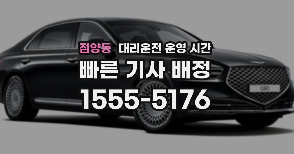 점양동 대리운전 운영 시간