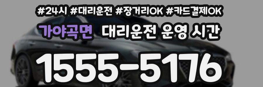가야곡면 대리운전 운영 시간