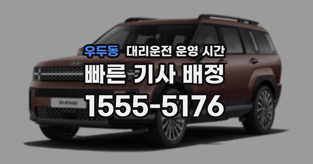 우두동 대리운전 운영 시간