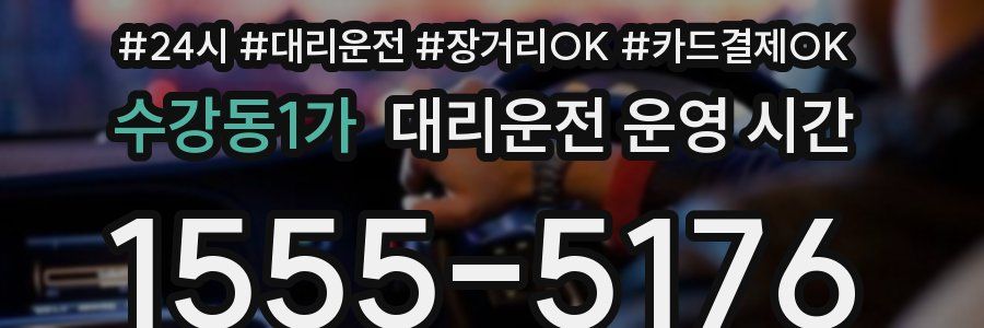 수강동1가 대리운전 운영 시간