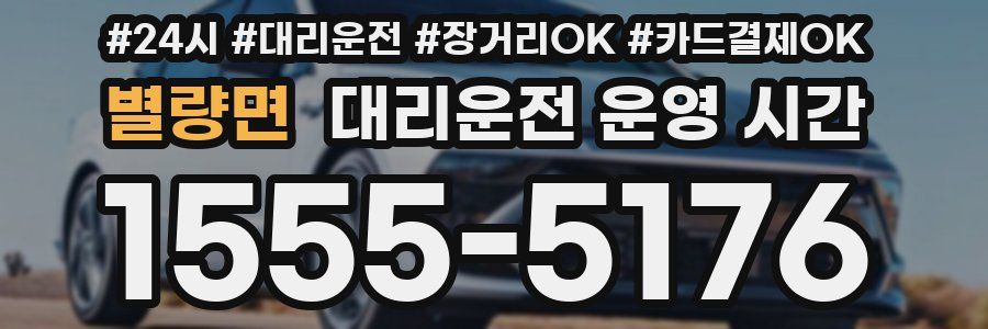 별량면 대리운전 운영 시간