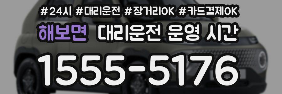 해보면 대리운전 운영 시간