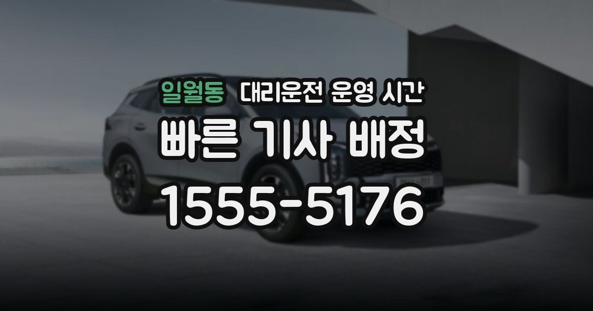 일월동 대리운전 운영 시간