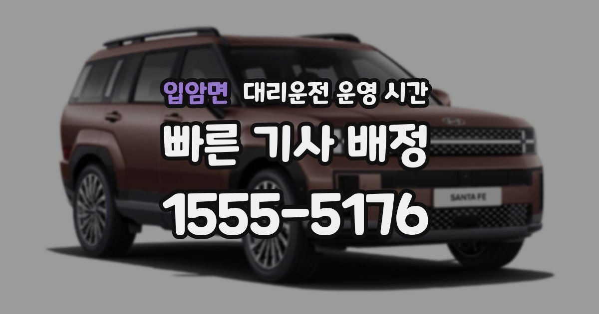 입암면 대리운전 운영 시간