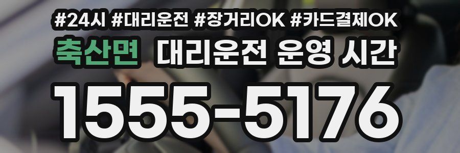 축산면 대리운전 운영 시간