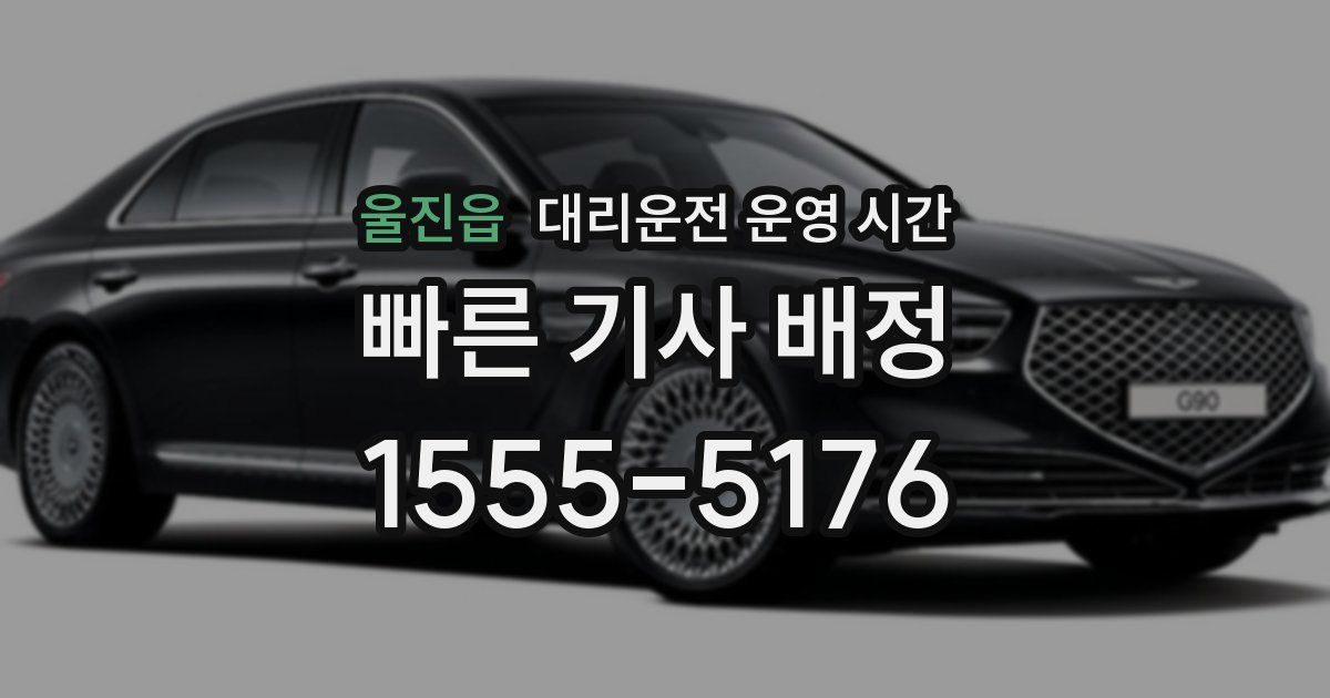 울진읍 대리운전 운영 시간