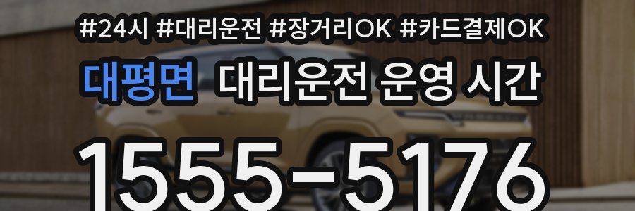 대평면 대리운전 운영 시간