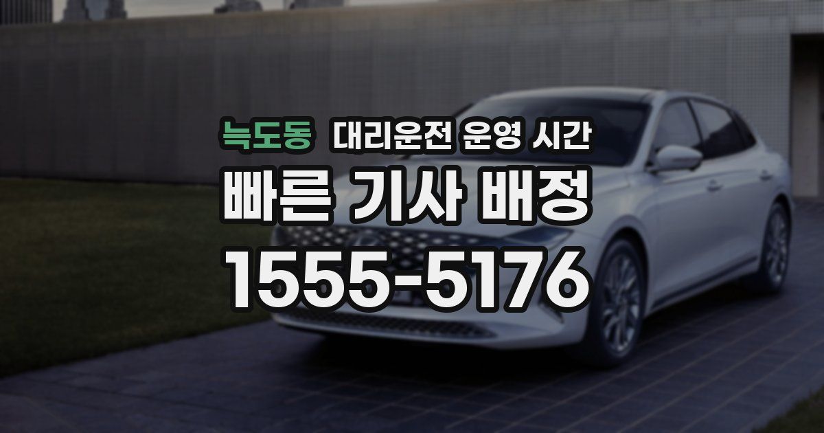 늑도동 대리운전 운영 시간