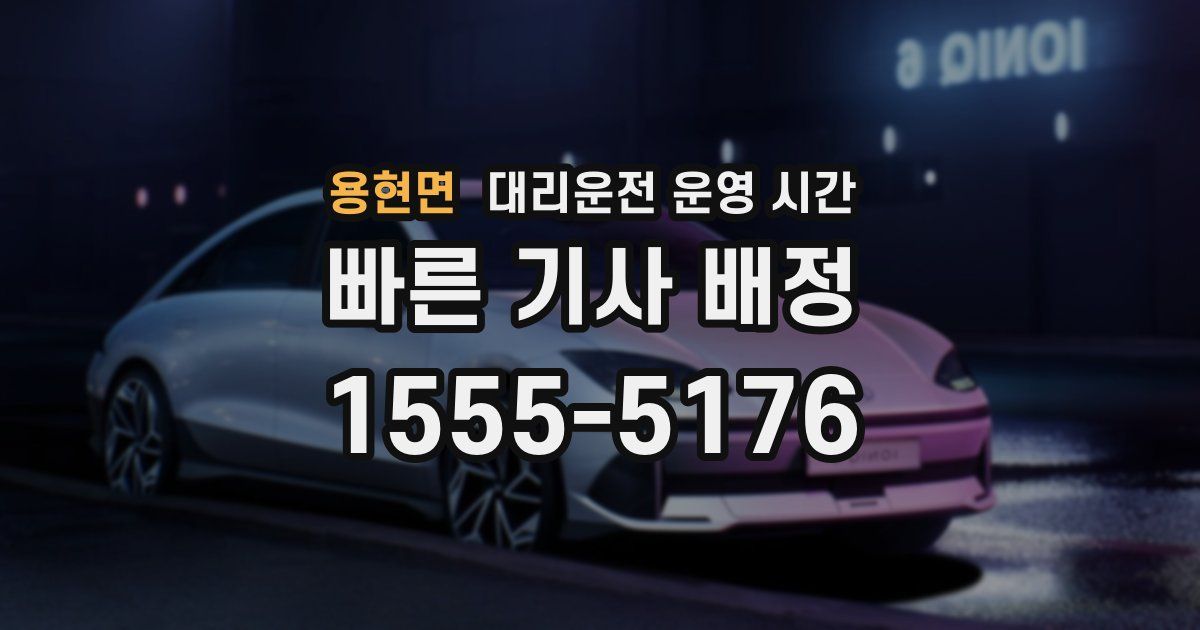 용현면 대리운전 운영 시간