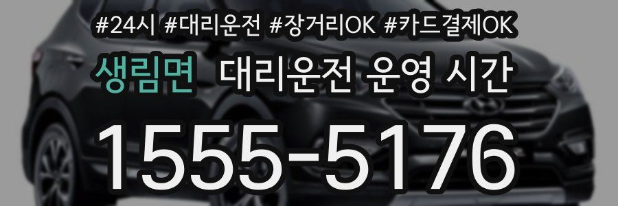 생림면 대리운전 운영 시간