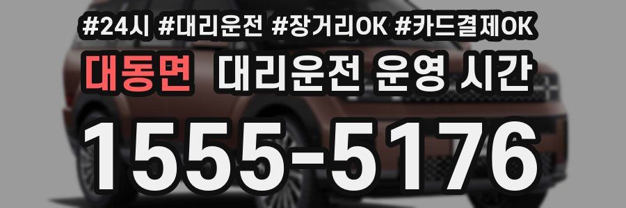 대동면 대리운전 운영 시간