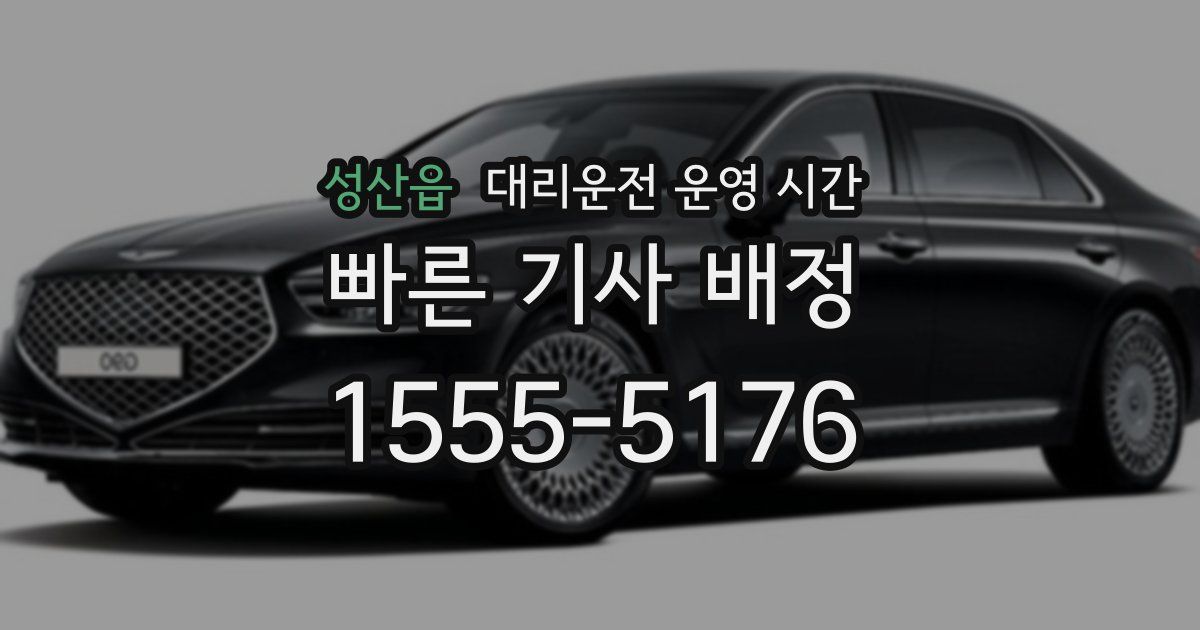 성산읍 대리운전 운영 시간