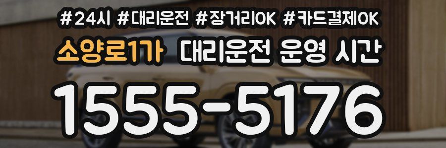 소양로1가 대리운전 운영 시간