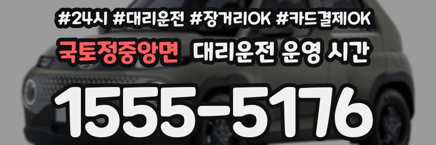 국토정중앙면 대리운전 운영 시간