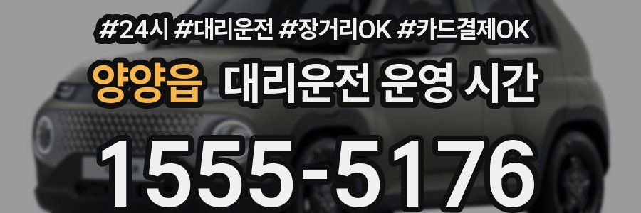 양양읍 대리운전 운영 시간