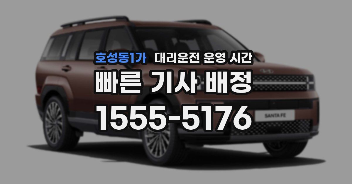 호성동1가 대리운전 운영 시간