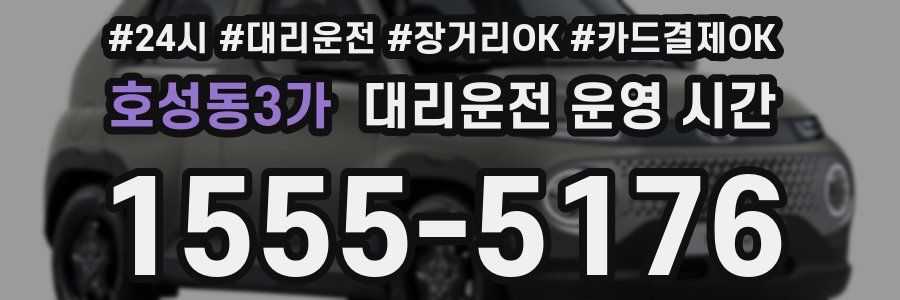 호성동3가 대리운전 운영 시간
