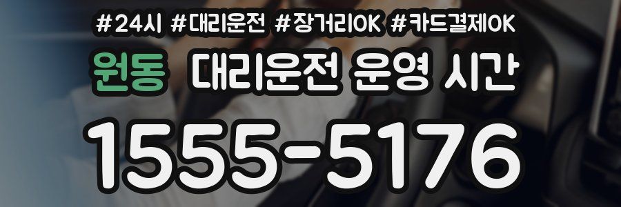 원동 대리운전 운영 시간