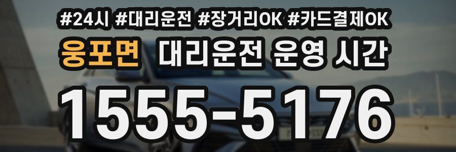 웅포면 대리운전 운영 시간