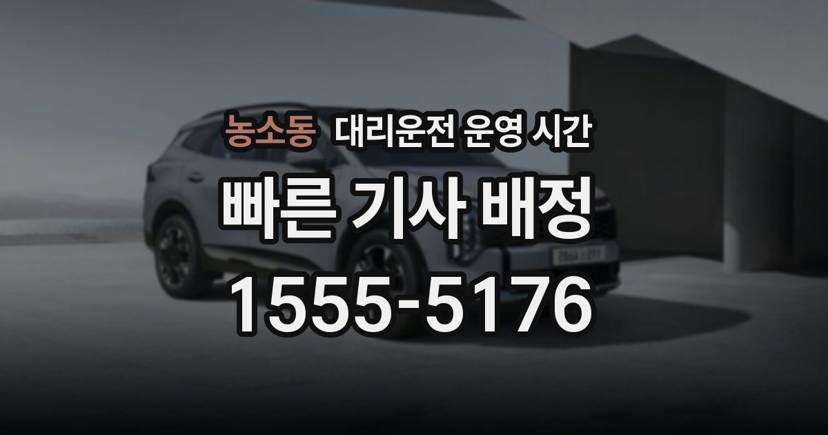 농소동 대리운전 운영 시간