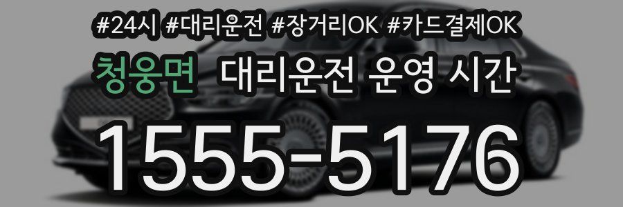 청웅면 대리운전 운영 시간