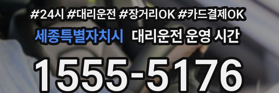 세종특별자치시 대리운전 운영 시간
