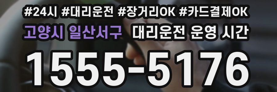고양시 일산서구 대리운전 운영 시간
