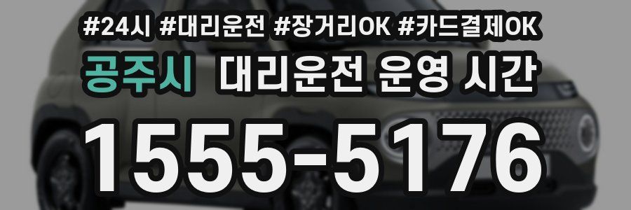 공주시 대리운전 운영 시간