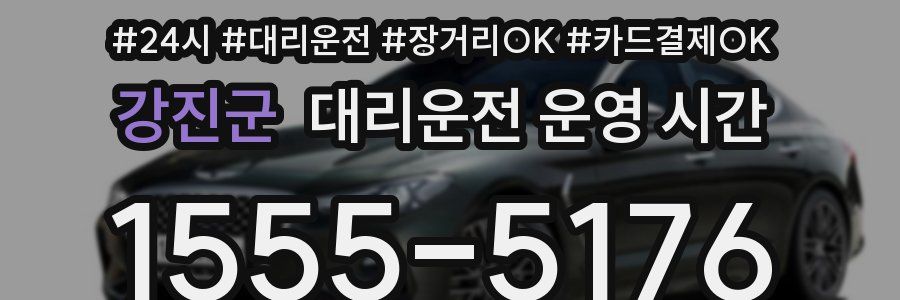 강진군 대리운전 운영 시간