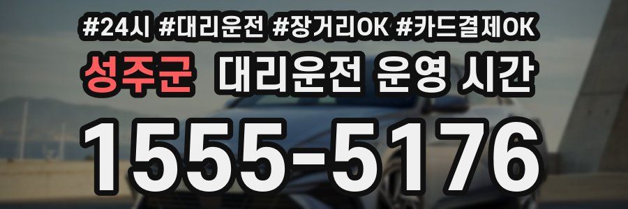 성주군 대리운전 운영 시간