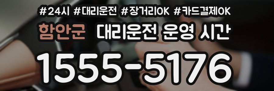 함안군 대리운전 운영 시간
