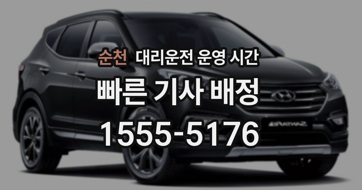 순천 대리운전 운영 시간