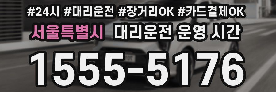 서울특별시 대리운전 운영 시간