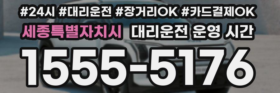 세종특별자치시 대리운전 운영 시간