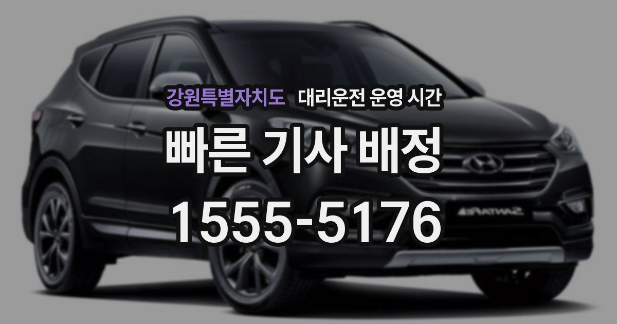 강원특별자치도 대리운전 운영 시간