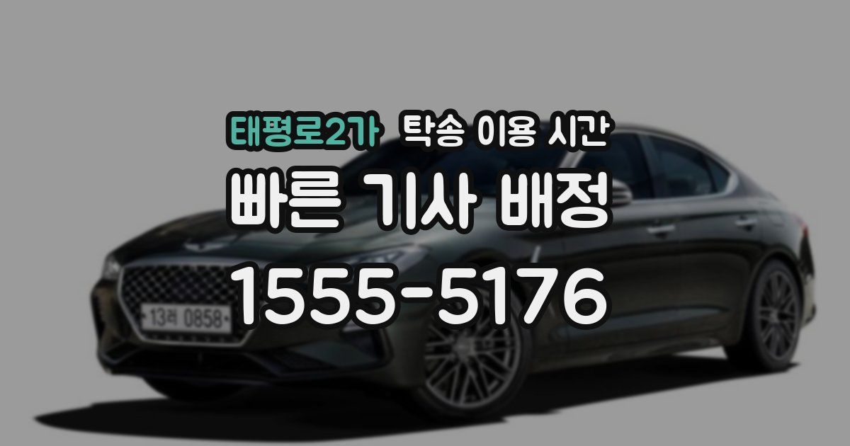 태평로2가 탁송 이용 시간