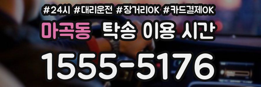 마곡동 탁송 이용 시간