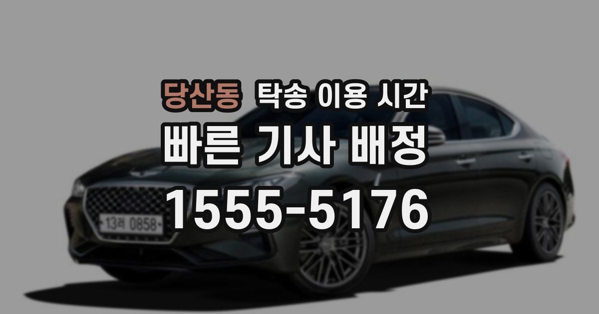 당산동 탁송 이용 시간