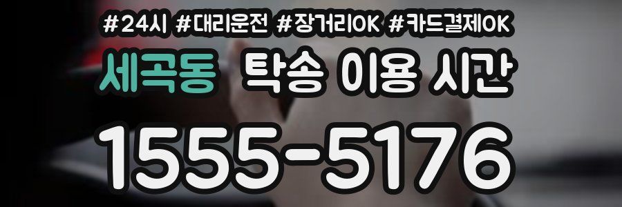 세곡동 탁송 이용 시간
